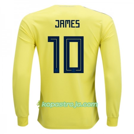 Billiga Fotbollströjor Colombia James 10 VM 2018 Hemma tröja Långärmad